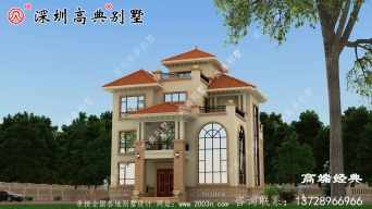 三樓半建筑圖紙?jiān)O(shè)計(jì)簡單美觀，村里人都喜歡。