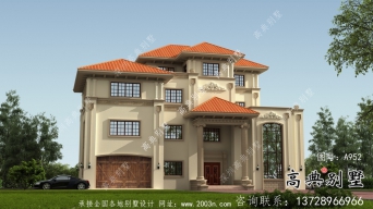 新農(nóng)村自建四層大戶型別墅設(shè)計圖
