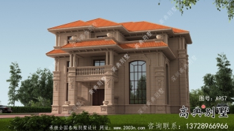農(nóng)村三層歐式石材別墅，外觀奢華不浮夸