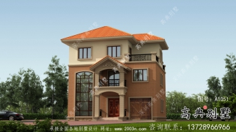 新農(nóng)村經(jīng)典實用歐式風格三層別墅
