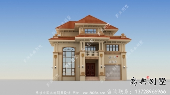 新農(nóng)村歐式三層高檔復(fù)式別墅圖紙?jiān)O(shè)計(jì)