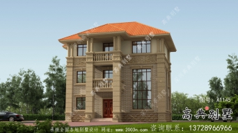 浪漫的法式風格三層別墅效果圖