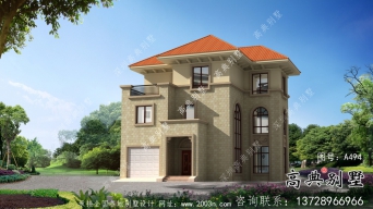 農(nóng)村歐式簡約三層別墅房屋設(shè)計圖