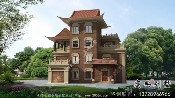 農(nóng)村自建中式四層別墅設(shè)計圖紙