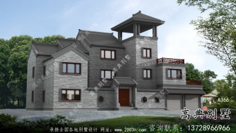 新中式三層院子別墅設(shè)計(jì)圖紙