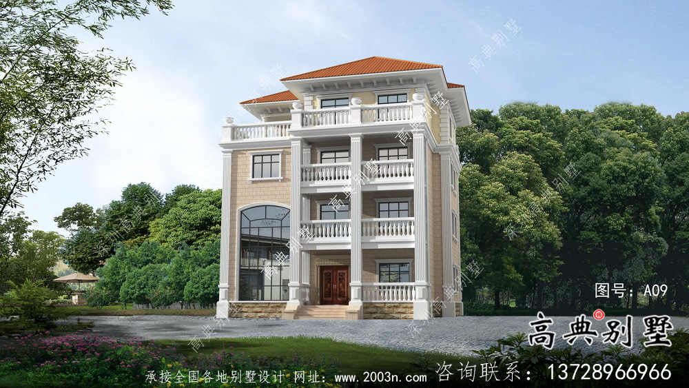 農(nóng)村復(fù)式三層別墅簡(jiǎn)歐戶型設(shè)計(jì)圖紙