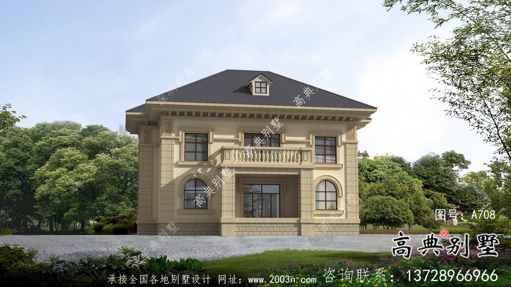 二層歐式古典鄉(xiāng)村別墅設(shè)計(jì)實(shí)際效果工程圖紙