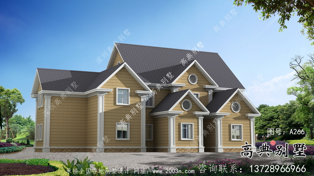 別具一格大氣兩層別墅住宅設(shè)計圖紙