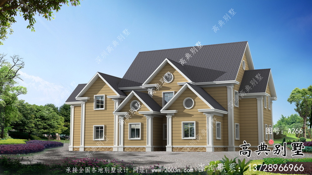 別具一格大氣兩層別墅住宅設(shè)計圖紙