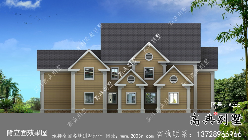 別具一格大氣兩層別墅住宅設(shè)計圖紙