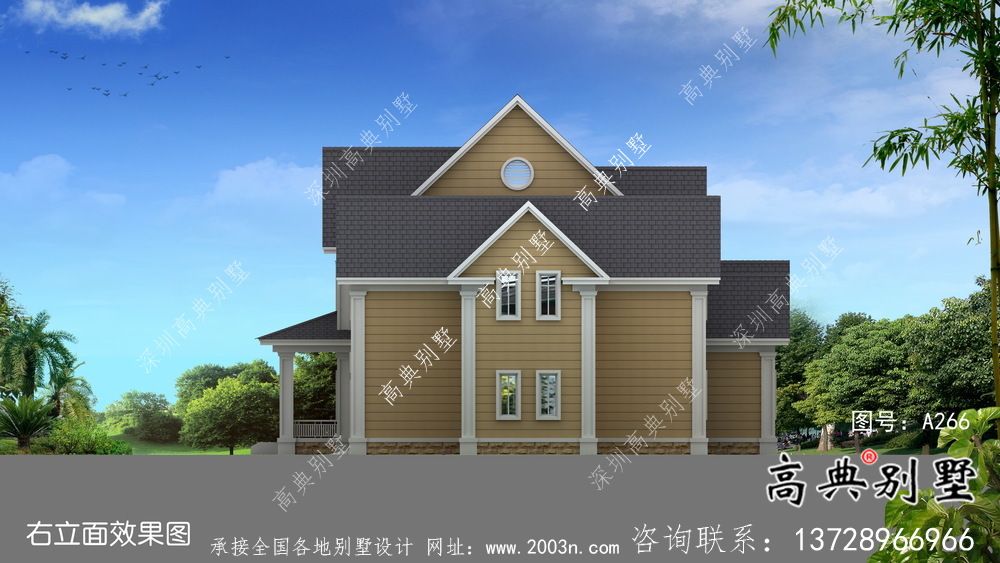 別具一格大氣兩層別墅住宅設(shè)計圖紙