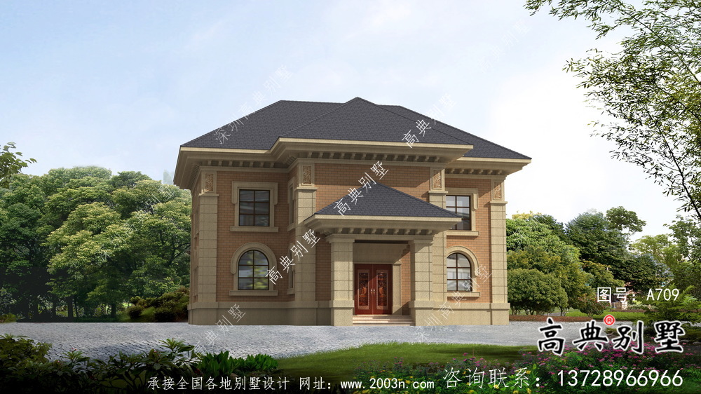 整套二層歐式田園風(fēng)別墅設(shè)計(jì)實(shí)際效果工程圖紙