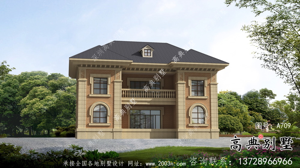 整套二層歐式田園風(fēng)別墅設(shè)計(jì)實(shí)際效果工程圖紙