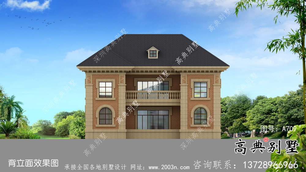 整套二層歐式田園風(fēng)別墅設(shè)計(jì)實(shí)際效果工程圖紙