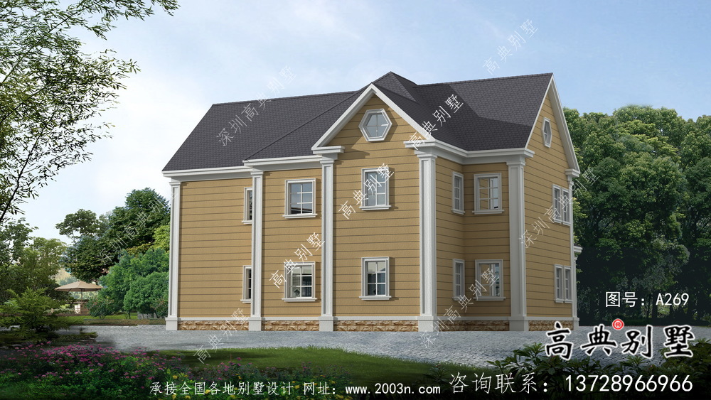 美式經(jīng)濟(jì)實(shí)用的農(nóng)村兩層住宅全套施工圖