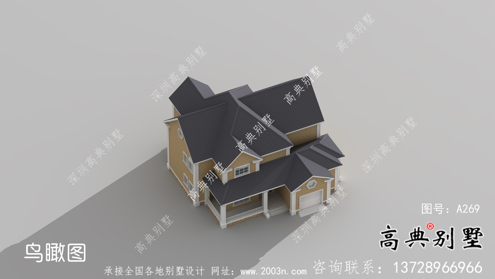 美式經(jīng)濟(jì)實(shí)用的農(nóng)村兩層住宅全套施工圖