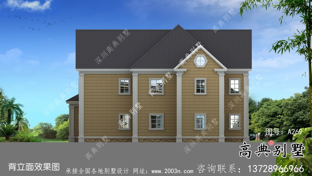 美式經(jīng)濟(jì)實(shí)用的農(nóng)村兩層住宅全套施工圖