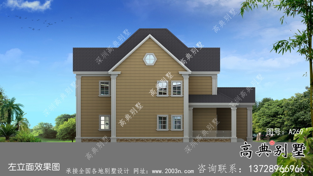 美式經(jīng)濟(jì)實(shí)用的農(nóng)村兩層住宅全套施工圖