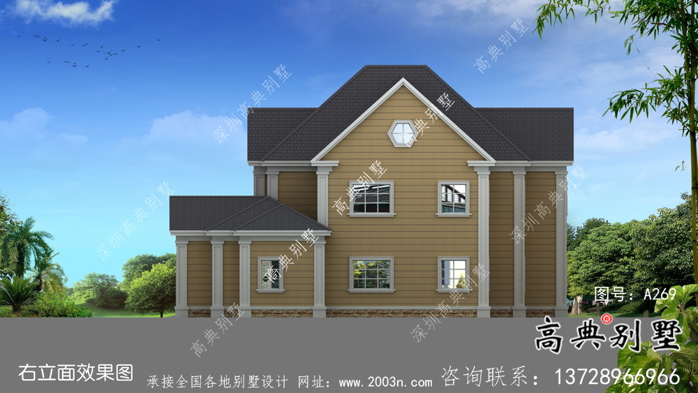 美式經(jīng)濟(jì)實(shí)用的農(nóng)村兩層住宅全套施工圖