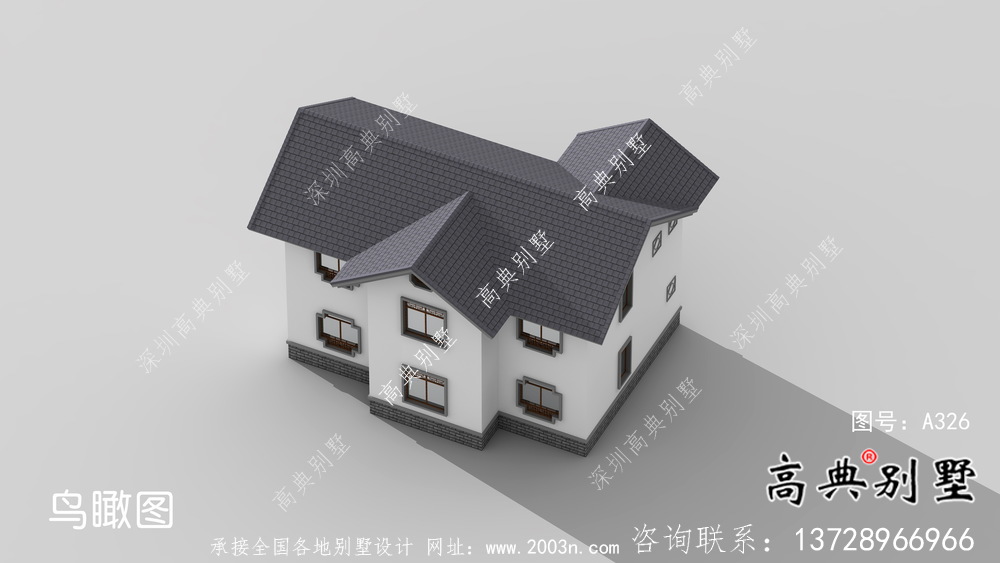 中式古典韻味十足兩層房屋設計圖（附構造和設計效果圖）