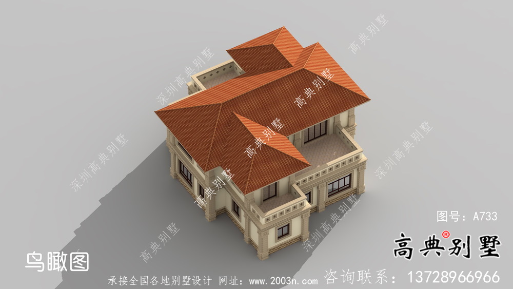 190平二層歐式農(nóng)村別墅全套設(shè)計(jì)施工效果圖紙