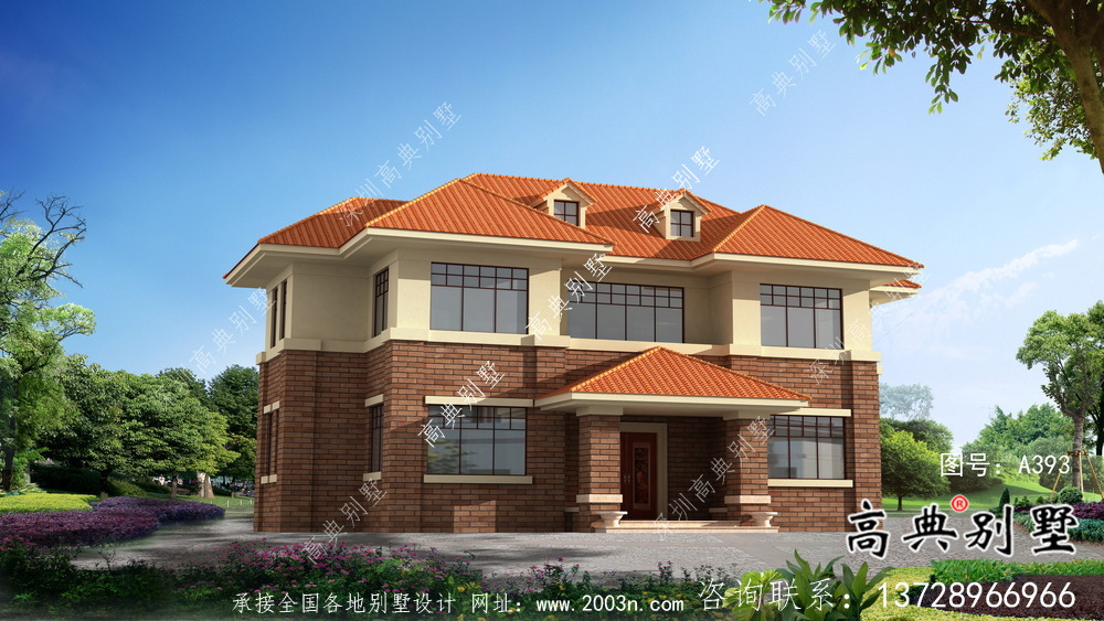 農(nóng)村二層大氣歐式風(fēng)格住宅設(shè)計圖紙