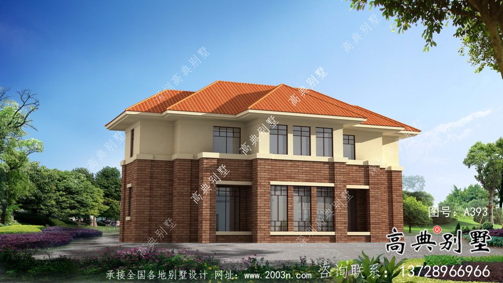 農(nóng)村二層大氣歐式風(fēng)格住宅設(shè)計圖紙