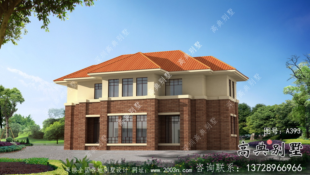 農(nóng)村二層大氣歐式風(fēng)格住宅設(shè)計圖紙