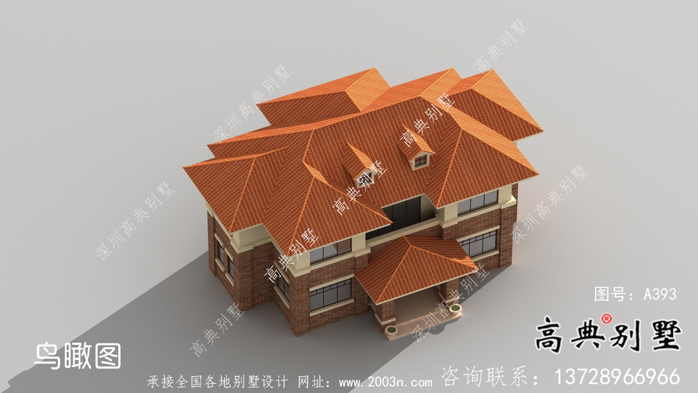 農(nóng)村二層大氣歐式風(fēng)格住宅設(shè)計圖紙