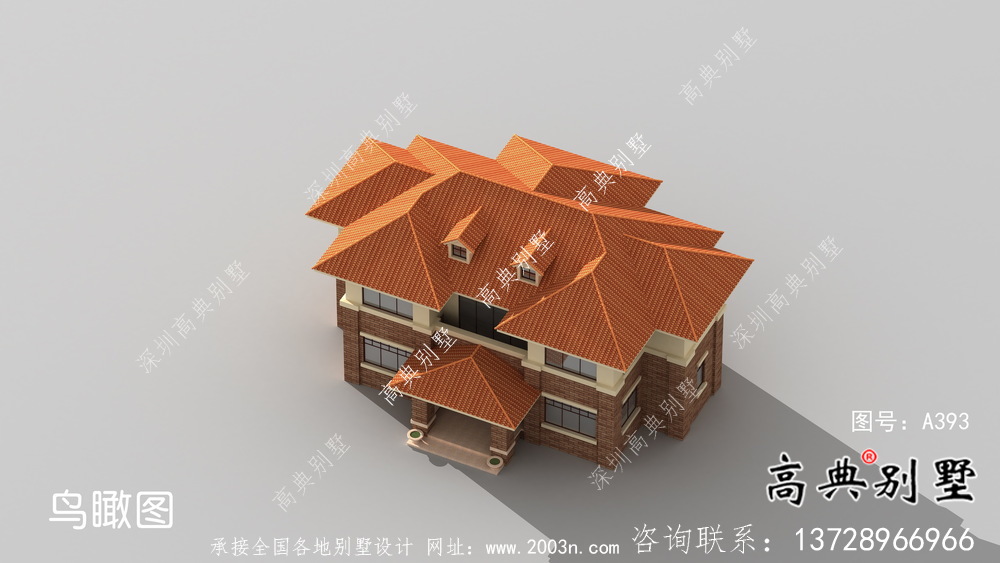 農(nóng)村二層大氣歐式風(fēng)格住宅設(shè)計圖紙