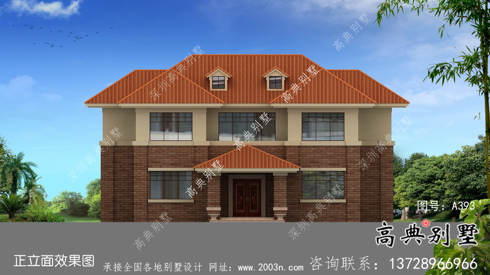 農(nóng)村二層大氣歐式風(fēng)格住宅設(shè)計圖紙