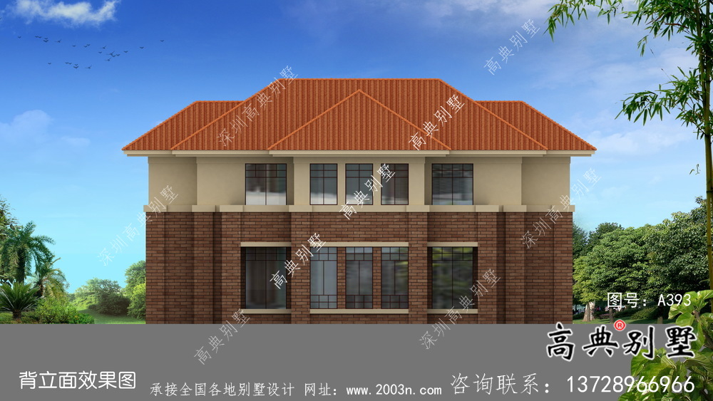農(nóng)村二層大氣歐式風(fēng)格住宅設(shè)計圖紙