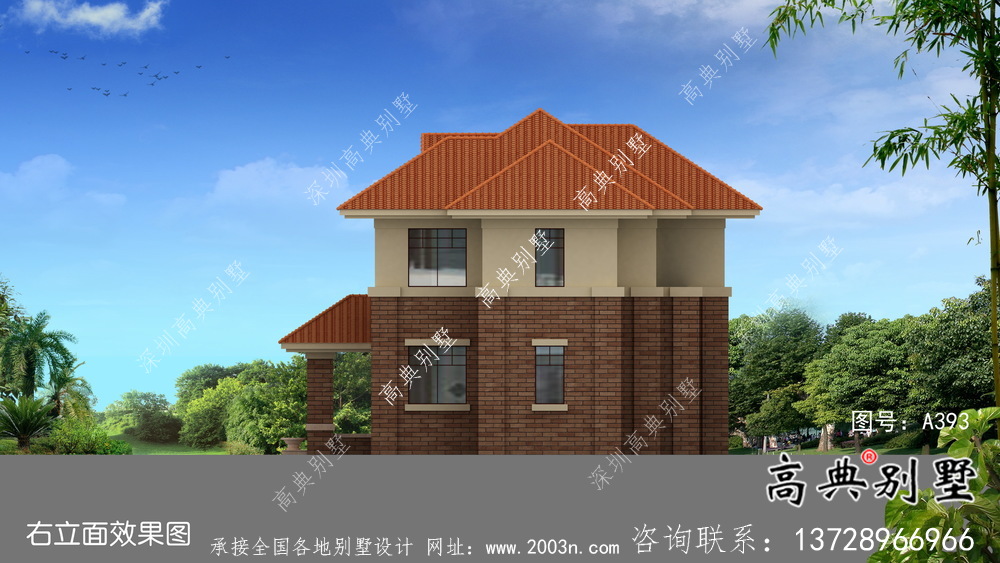 農(nóng)村二層大氣歐式風(fēng)格住宅設(shè)計圖紙