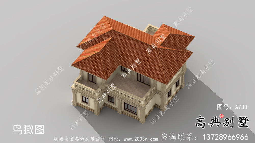 190平二層歐式農(nóng)村別墅全套設(shè)計(jì)施工效果圖紙