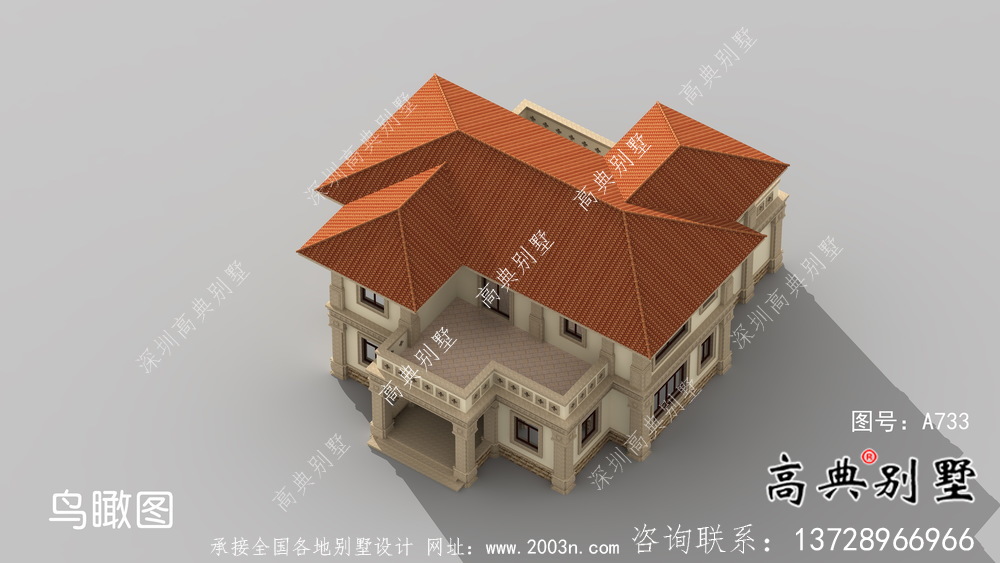190平二層歐式農(nóng)村別墅全套設(shè)計(jì)施工效果圖紙
