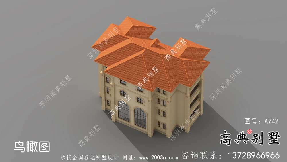 農(nóng)村四層復(fù)式歐式別墅設(shè)計(jì)施工效果集圖