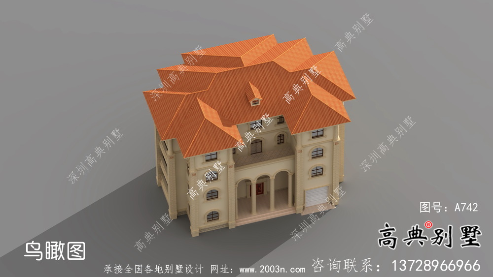 農(nóng)村四層復(fù)式歐式別墅設(shè)計(jì)施工效果集圖