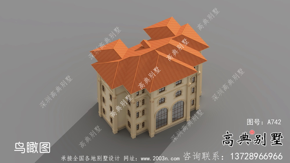農(nóng)村四層復(fù)式歐式別墅設(shè)計(jì)施工效果集圖