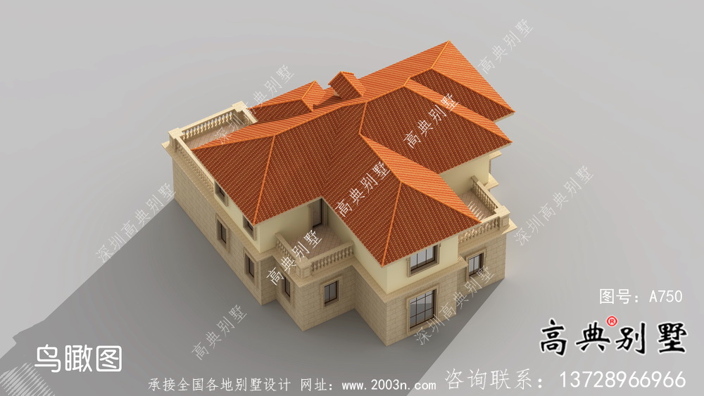 鄉(xiāng)村二層帶車庫簡歐自建別墅施工設(shè)計圖紙-帶露臺
