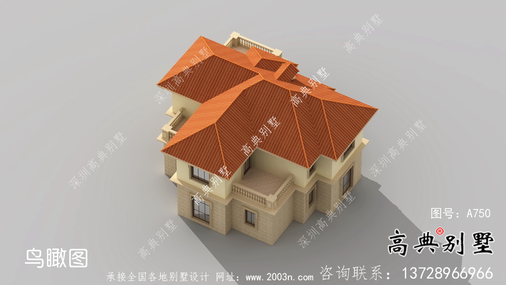 鄉(xiāng)村二層帶車庫簡歐自建別墅施工設(shè)計圖紙-帶露臺