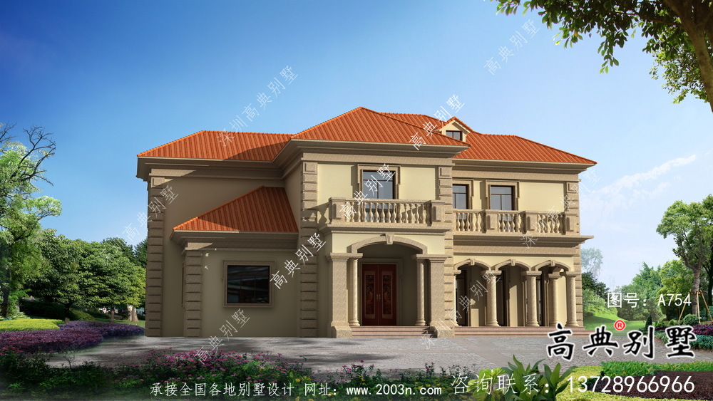 農(nóng)村歐式二層別墅自建全套設(shè)計(jì)效果圖
