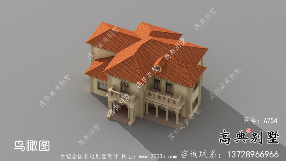 農(nóng)村歐式二層別墅自建全套設(shè)計(jì)效果圖