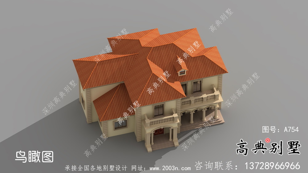 農(nóng)村歐式二層別墅自建全套設(shè)計(jì)效果圖