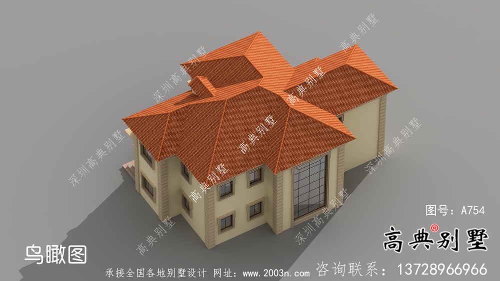 農(nóng)村歐式二層別墅自建全套設(shè)計(jì)效果圖