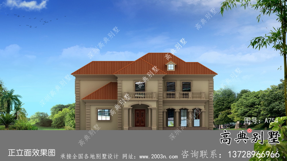 農(nóng)村歐式二層別墅自建全套設(shè)計(jì)效果圖