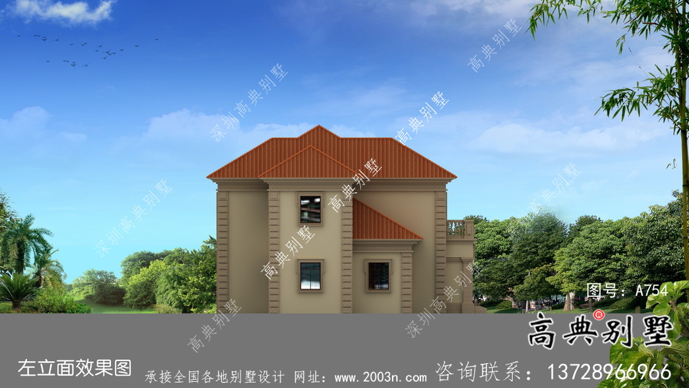 農(nóng)村歐式二層別墅自建全套設(shè)計(jì)效果圖