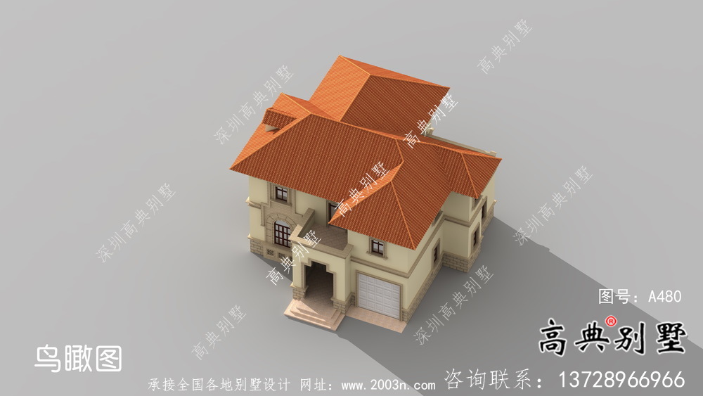 歐式風(fēng)格二層實(shí)用型農(nóng)村小別墅全套施工圖及效果圖