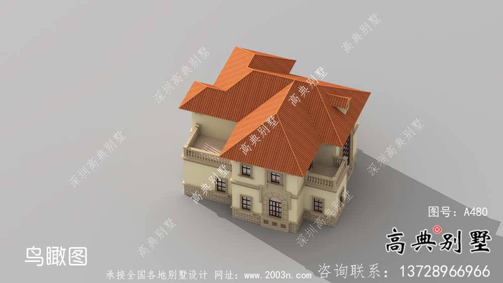 歐式風(fēng)格二層實(shí)用型農(nóng)村小別墅全套施工圖及效果圖