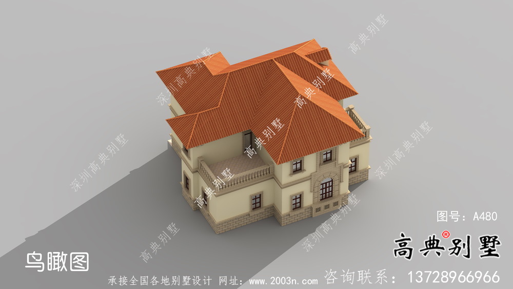 歐式風(fēng)格二層實(shí)用型農(nóng)村小別墅全套施工圖及效果圖