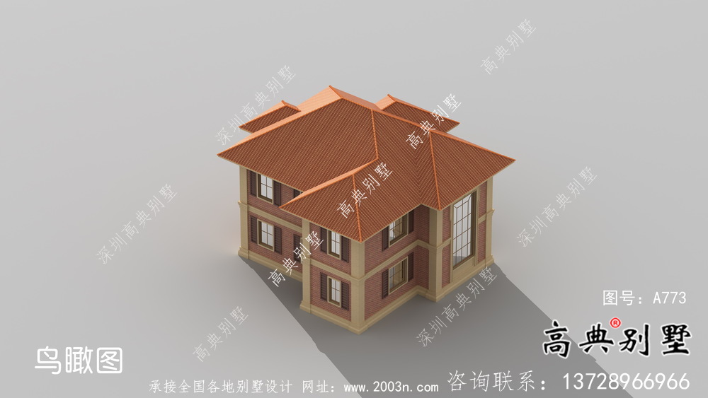 復(fù)式大氣歐式二層別墅效果圖大全
